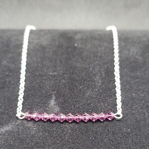Elegant Purple Crystal Necklace